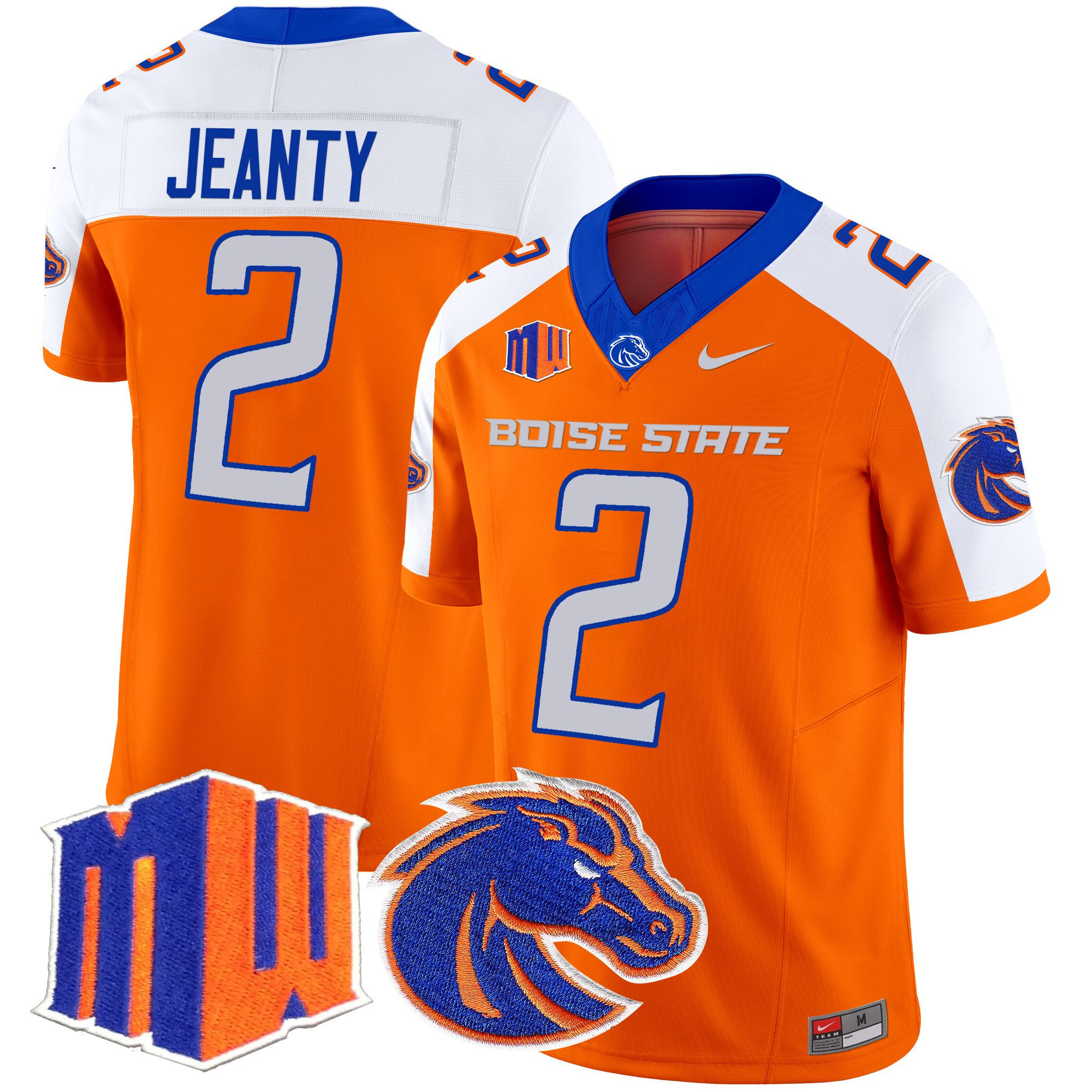 Men Boise State Broncos #2 Jeanty Orange Nike 2024 Vapor Limited NCAA Jersey->->NCAA Jersey